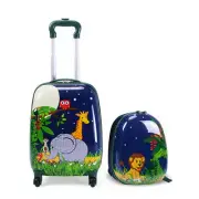 2 Pieces Kids Carry On Luggage Set with Spinner Wheels