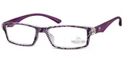 Square Full Rim Plastic Men's Glasses Purple Size +1.00 - Lenses Included - Private Health Rebate - Blue Light Block Available - SmartBuy Readers