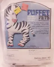 Carousel Crafts Fun Kit unassembled plush Zebra Stitch Cut Sew & Stuff Kit 10"
