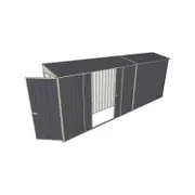 Build-a-Shed 0.8 x 5.2 x 2m Hinged Door Tunnel Shed with Double Sliding Side Doors - Grey