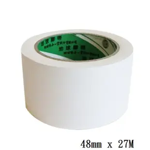 地球 PVC布紋膠帶 冷氣膠帶 免刀膠帶 (48mm x 27M) (白色) (1包6捲入)