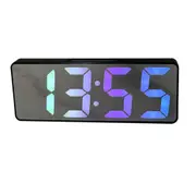 Digital Alarm Clock for Table Bedside Clock Plug in Battery Dimmable Electric Clock with Date Day of Week Temp
