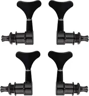 Futheda 2L2R 4 Pieces Black Sealed Acoustic or Electric Bass Guitar String Tuning Pegs Keys Machine Head Tuners for Bass Guitar Gotoh Style