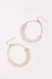 Nicole Semi Precious Hoop Earrings--GXG-NICOLE
