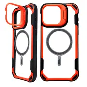 For iPhone 16 Pro Max Case, Lens Holder, Compatible with MagSafe Acrylic Cover, Orange