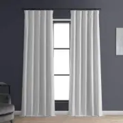 Exclusive Fabrics + Furnishings Linen Blackout Curtains Durable Polyester White