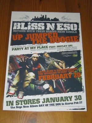 BLISS N ESO - UP JUMPED THE BOOGIE - LAMINATED PROMO POSTER - NEW