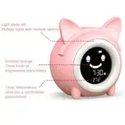 Cartoon Cat Mini Alarm Clock Innovative Snooze Function Fun Expressions Kids ZZ1