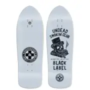 Black Label Undead Smokin Club 10.25 Silver Dip Riky Shaped Skateboard Deck
