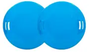 Superio Round Snow Saucer Sled, 2 Pack Blue 24" Plastic for Kids and Adults