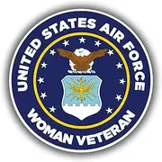 Sticker US Air Force Woman Female Veteran Crest Decal United States Army Military for Car Truck Window Laptop Bumper Flag 4"