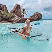 Clear Transparent 2 Person 11ft. Kayak Canoe with Colorful LED Lights New