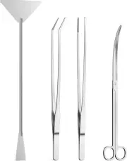 4pcs Tools Kit Jeimier Tools Long Planted Aquarium Tweezers Scissors Spatula