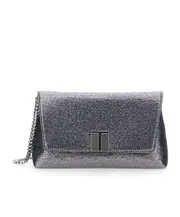 laminated hammered-effect fabric mini bag One size Gray