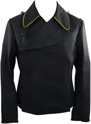 [militaryharbor] WWII WW2 German Elite Signal Panzer Black Gabardine wrap Jacket