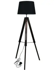 [Oriel Lighting] TreviComplete Base & Shade Floor Lamp in Black