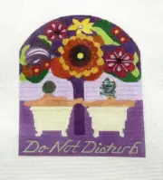 Melissa Prince Do Not Disturb Sign Handpainted Needlepoint Canvas