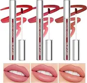 YBUETE 3 Colors Peel Off Lip Liner, Long-Lasting Peel Off Lip Tint for Women Girls, Waterproof Matte Lip Gloss, Non-Stick Cup Tattoo Magic Color Tint, Highly Pigmented Peel Off Lip Liner Stain Makeup