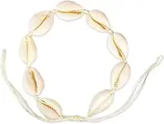 [Guqqeuc] Shell Bracelet Anklet for Women Girls Boho Beach Ankle Bracelets for Teen Girls Handmade Summer Saeshell Bracelets for Womens Girls