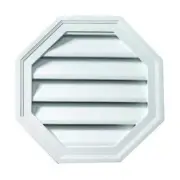 Fypon Gable Louver Vent 24" Octagon Functional Polyurethane Weather Resistant