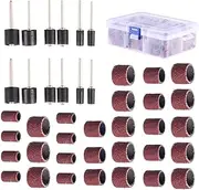 OSOLADY 252pcs Sanding Bands and Drum Mandrels Durable Rotary Tool Accessories for Polishing for DIY Projects and Surface Preparation