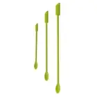 JCD 3Pcs Silicone Cream Spatula Small Makeup Spatulas for Kitchen Glass Jar Bott