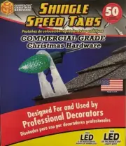 50 Adams Commercial Grade Speed Shingle Tabs for Christmas Lights - Made in USA