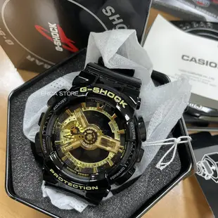 CASIO 卡西歐G-SHOCK 變形金剛黑金重型雙顯錶-密卡登(GA-110GB-1A)ERICA STORE