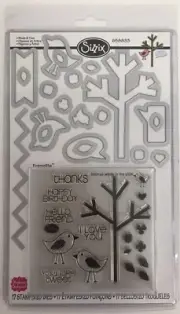 Sizzix Framelits Birds & Tree 20pc w/Stamps #658833 by Stephanie Barnard