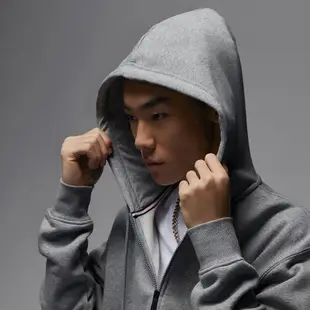 NIKE 外套 男款 運動連帽外套 AS M J ESS FLC FZ HOODIE 灰 FJ7772-091