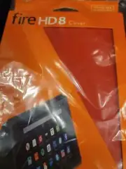 AMAZON fire HD 8 TABLET Magnetic CASE RARE TANGERINE COLOR Free Ship!
