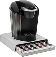 [Mind Reader] Hero' 36 Capacity Single Serve Coffee Pod Storage Drawer, Silver/Grey