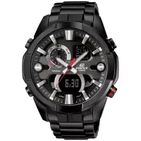 在飛比找博客來優惠-CASIO EDIFICE系列 王者氣焰雙顯計時腕錶-紅針x