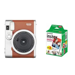 【FUJIFILM 富士】instax mini 90 經典復古拍立得(即可拍 經典黑 相機 復古 空白底片 微距 長曝 自拍)