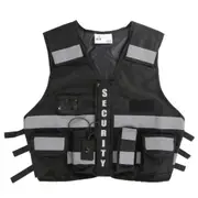 The Ultimate Security Vest Multiple Storage Pockets Expandable Black/HiVis