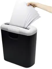 Strip Cut Paper Shredder, 6 Sheets Cross Cut Office Shredders for Industrial and Business Use, 10-Litre Pullout Bin, Smart Power Saving, Paper Shredder for Home and Small Office Use