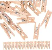 100pcs Photo Holder Small Water Pump Removable Decoration Seal Dip Pen Retro Dip Pen Miniature Chair Watercolor Dip Pen Miniature Decoration Small Picture Decoration Beige Wood
