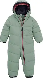 [first instinct by killtec] FIOW 20 MNS QLTD ONPC Children's Quilted Overall with Hood/Snowsuit is Water-Repellent, Pale Olive, 98/104, 42261-000