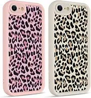 RUMDEY Cute Coquette Cheetah Print Phone Case for iPhone 7/8/SE 2020/2022 Case 4.7", Fashion Luxury Leopard Pattern Design Matte Phone Cover Shockproof Soft TPU Protection Funda for Girls Women, 08