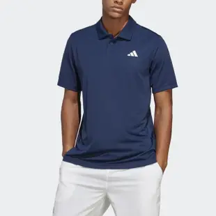 【adidas 愛迪達】上衣 男款 短袖上衣 運動 短袖POLO衫 亞規 藍 HS3279(S2333)