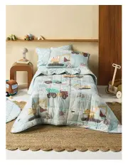 [Linen House Kids] The Big Build Coverlet in Teal