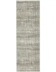 [Rug Culture] Mirage Ashley Abstract Modern Runner Rug in Silver Grey