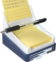 Sticky Notes Holder, Desktop Memo Pad Dispenser, Refillable Storage Box Organizer, 10x11x9cm for Compact School Supply Teachers, Students, Home Desk Use Storage Convenience