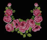 Roses embroidery designs. Flowers cross stitch pattern