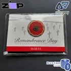 2011 $5 11/11/11 REMEMBRANCE DAY RED POPPY COIN IN FOLDER