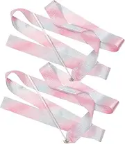 Parliky Rhythmic Gymnastics Ribbons Circus Ribbons Silks Rainbow Streamer Gymnastics Streamers Dance Twirling Wands Colorful Dance Ribbons Gradient Dance Ribbon Party Ribbon Polyester