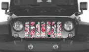 Aztec Cow Skull Grille Insert by Dirty Acres Radiator Protectant For Jeep JL JT (for: Jeep)