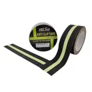 Premium Anti Slip Traction Tape 2" x 16.5 FT - Glow in Dark Green Stripe, No