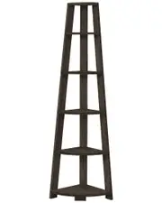 Monarch Specialties Corner Bookcase - 5 TierEEtagereE