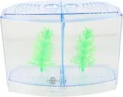Levemolo Box Fish Isolation Breeding Box Transparent Fish Tank with Removable Divider for Shrimp Dual Compartment Design for Easy Observation Separation